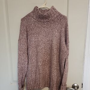 Eddie Bauer Women's Turtleneck Sweater in Heathered Mauve